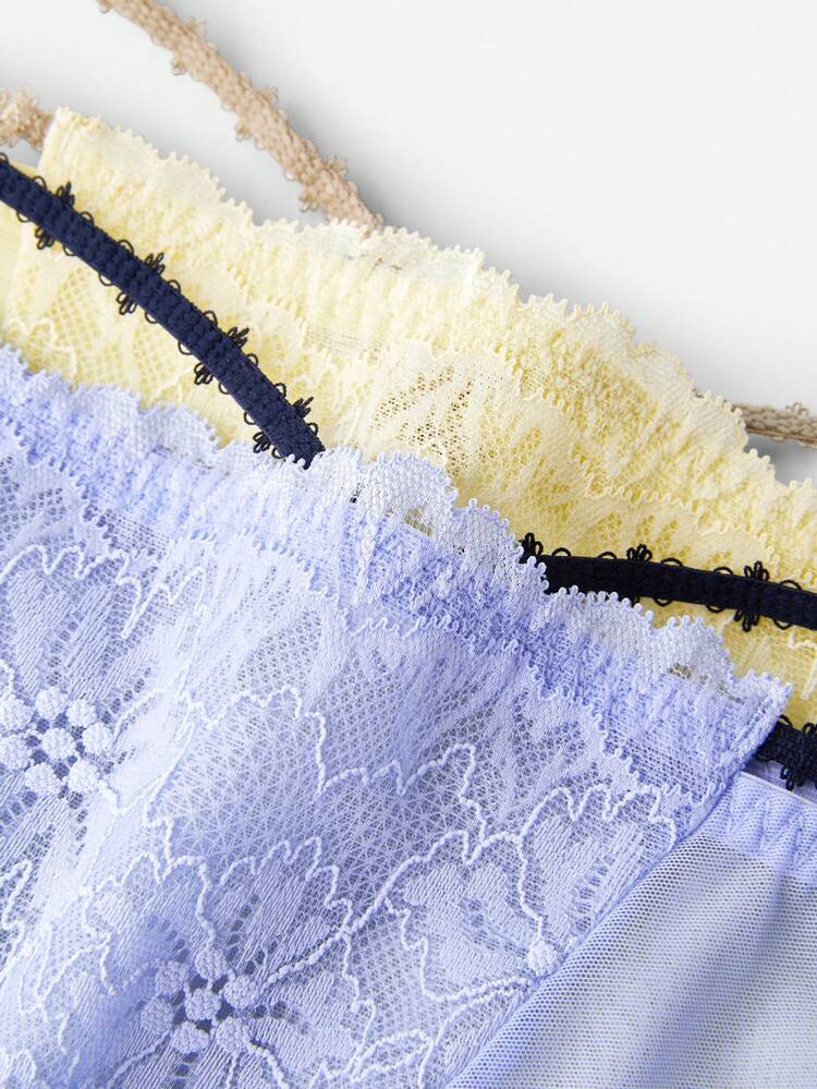 Floral Lace Mid-Rise Briefs