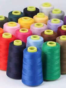 1 件涤纶缝纫线，46 种颜色可选，3000 码/卷，家用缝纫线，适用于各种场景（包装和线轴颜色随机） - 彩色 - 查看 1