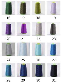 1 件涤纶缝纫线，46 种颜色可选，3000 码/卷，家用缝纫线，适用于各种场景（包装和线轴颜色随机） - 彩色 - 查看 5