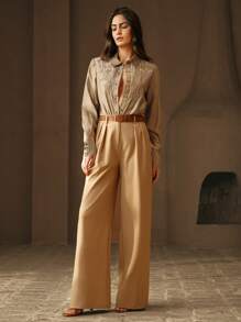 Anewsta قميص نسائي بأكمام طويلة مطرز بطراز صيني قديم، مناسب للربيع، المناسبات، والوضع الكاجوال للعمل