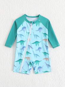 新生男婴印花连体泳衣 - 彩色 - 查看 5