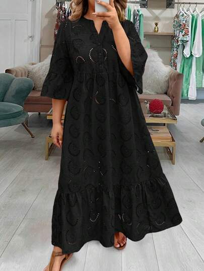 SHEIN LUNE Plus Size Dresses Valentine Red Dress Maxi Dresses For Women Summer Dresses