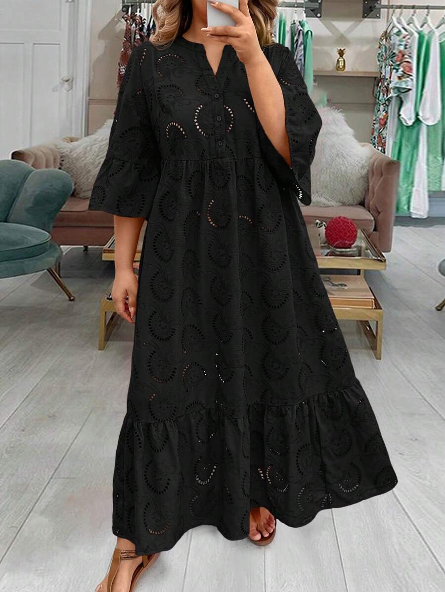 SHEIN LUNE Plus Size Dresses Valentine Red Dress Maxi Dresses For Women Summer Dresses