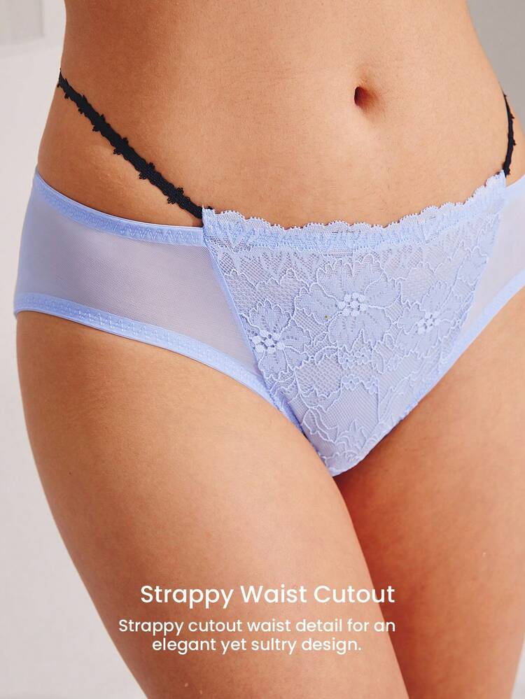 Floral Lace Mid-Rise Briefs