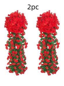 SHEIN Basic living 1PC/2PCS Artificial Orchid Vine Butterfly Wedding Site Decoration Home Bedroom, Living Room, Bathroom Wall Hanging Decoration Materials Outdoor Garden School Birthday Party Supplies Valentine's Day And New Year Gifts, Valentine Day, Gift