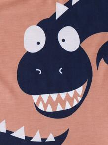 SHEIN 4pcs/Set Cute Cartoon Animal Print Round Neck Short Sleeve T-Shirts For Young Boy, Soft Fabric Suitable For Street, School, Outdoor Play In Spring & Summer, Getaway, Holiday, Travel, Relax, Sunbathing - Multicolor - View 7