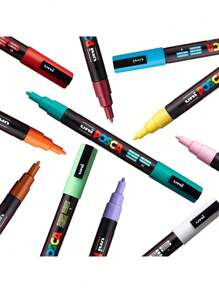 New Uni Posca Markers Pen Set PC-3M Waterproof Opaque Paint Pens Super Manga Graffiti Pen Art Supplies Stationery Back To School - Multicolor - View 11