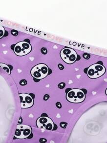 SHEIN 10pcs/Set Young Girls Colorful Cute Cartoon Animal Print Underwear Briefs