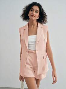 MOTF STUDIO STRUCTURED LAPEL COLLAR WAISTCOAT