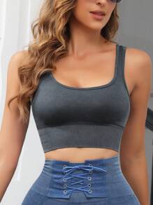 SHEIN 1pc Women Seamless Shaping Camisole Top - Black - View 1