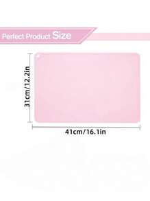 1 件猫/狗爱好者礼物和狗/猫妈妈爱宠物食物垫，粉色硅胶防水猫爱好者和猫妈妈爱喂食垫，凸起边缘，防溢出防滑猫/狗爱好者礼物和狗/猫妈妈爱宠物碗垫 - 粉色 - 查看 3