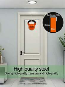 2 件/4 件/6 件/8 件/10 件/20 件门上挂钩，门衣架挂钩，柔软橡胶表面防止划痕，重型门挂钩，适用于浴室、客厅、厨房悬挂衣服、毛巾、帽子 - 彩色 - 查看 4