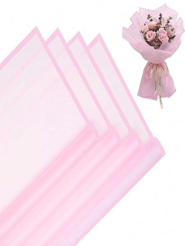 SHEIN 10/20pcs Flower Wrapping Paper, Waterproof Bouquet Wrapping Paper, Pink, Black Border Flower Wrapping Paper, Suitable For DIY Crafts, Gift Packaging, Flower Shop Supplies, Wedding & Birthday Present Wrapping, Mother's Day Gifts, 22.8x22.8 Inches (Multicolor)