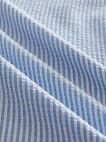 AXEPEAK 男士短袖字母印花翻领单排扣衬衫，街头潮流