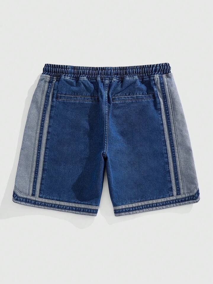 Our Men's Prep Color-Block & Letter Applique Denim Shorts is such