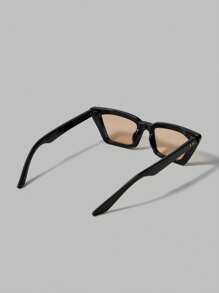 Ontre Women's Retro Square Daily Wear Fashion Glasses - Black - View 4