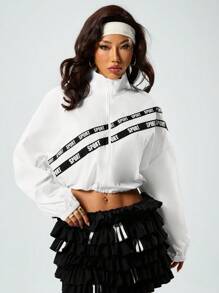 SHEIN Sport Studio Minimalist & Fashionable Yoga Jacket, Suitable