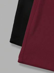 Calvaya Plus Size Women Solid Color Casual Bodycon Mini Skirt - Multicolor - View 3
