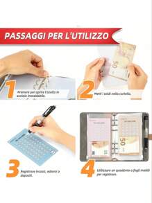 24Pcs Budget Binder Savings Challenge Trackers For Budget Planner, A6 Money Saving Wallet Cash Organizer Book Card With 1€ | 2€ | 5€ | 10€ | 20€ | 50€ | 52 Weeks | 100 Days - Multicolor - View 6