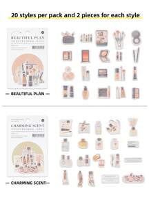 40入組混合圖案隨機貼紙 - 彩色 - 查看 10