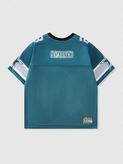 Street Life T-shirt de sport à manches courtes pour hommes, patchwork en tissu mesh, été