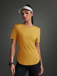 Powerista 女式纯色圆领短袖简约休闲运动T恤和背心健身衫