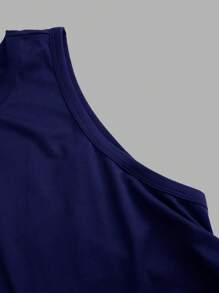 SHEIN Comfortcana Bộ 3 áo hai dây cỡ lớn màu đen, trắng và xanh navy, kiểu dáng thường ngày ôm sát. - Nhiều màu - Xem 10