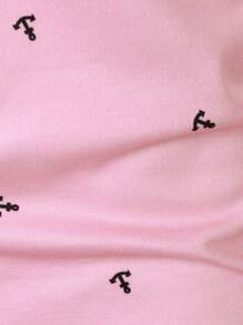 Calvornis 男士 Anchor 印花短袖 Polo 衫，夏季休闲，男士粉色 Polo 衫 - 粉色 - 查看 5