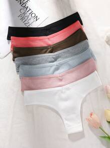 SHEIN 7pcs/Set Seamless Cheeky Panties - Multicolor - View 2