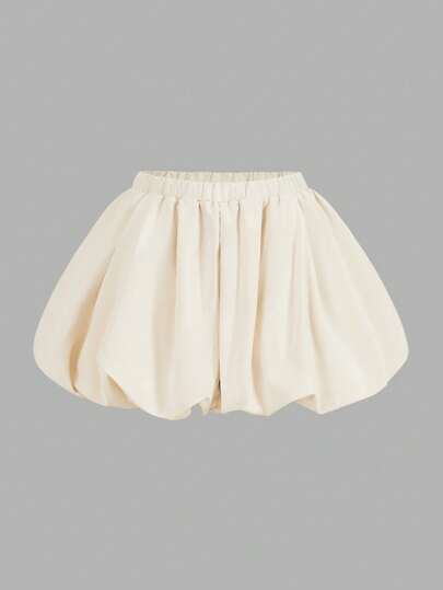 COSMINA Shorts cortos de unicolor simples y dulces de estilo casual