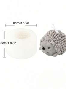 SHEIN 3D Hedgehog Candle Liquid Silicone Mold DIY Handmade Fragrant Soap Gypsum Clay Mold Creative Epoxy Resin Drip Craft Mold Home Decoration Ornaments Gifts
