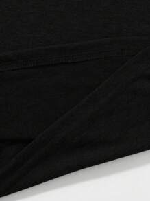 Calvaya Czarny wzór księżyca w modnym rozmiarze Plus Size T-shirt dla kobiet