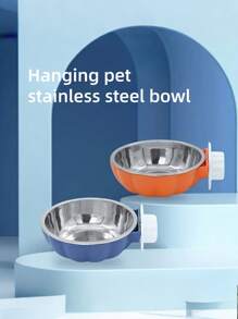 Pumpkin Shaped Pet Bowl, Detachable Raised Dog Bowl With Stainless Steel Insert, Adjustable Height Pet Food And Water Dish For Cats Dogs, Easy Clean, Cute Easter Pet Feeding Supplies