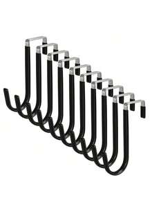 门上挂钩，门衣架挂钩，柔软橡胶表面可防止划痕，适用于浴室、客厅、厨房的重型门挂钩，可悬挂衣服、毛巾、帽子 - 彩色 - 查看 3