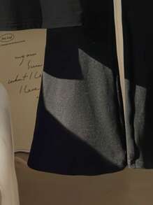 Sparklyn Teen Girl "Find Inner Peace" Butterfly Print Round Neck Short Sleeve T-Shirt And Black Knit Leggings Pants 2 Pieces Set - Black - View 6