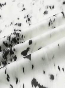 INAWLY Pantaloni casual con vita elastica e stampa, adatti per uso quotidiano, taglie comode - Bianco - Visualizzare 5