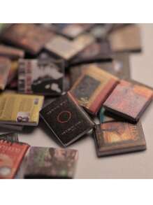 15PCS/30PCS/50PCS/100PCS/200PCS 款式随机，可爱微型逼真小说书模型套装，客厅装饰生日礼物