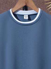 SHEIN Tween Boy Letter Patched Detail 2 In 1 Tee & Shorts