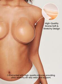 LUVLETTE Plus Invisible Skin-Friendly Sticky Self-Adhesive Anti-Sagging Shaping Lifting Breast Tape Nipple Cover - Almond - View 5