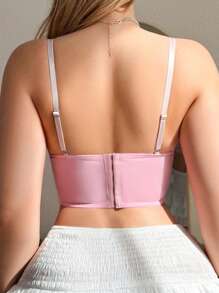 PetitDoll 1件清新可爱性感内衣文胸带钢圈（夏季），卡哇伊 - 粉色 - 查看 2