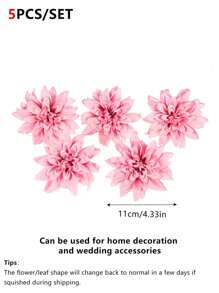 5 PIEZAS de Flores Artificiales, Dalias, Crisantemos, Decoraciones de boda, Plantas falsas para decoración de habitaciones, Decoración otoñal, Centros de mesa, Cajas de dulces DIY, Regalos para fiestas, Decoración, Flores para muñeca de novia, Floreros, Complementos para decoración del hogar, Regalos para el Día de San Valentín y Día de la Madre, Materiales para cajas de flores, Decoraciones de Año Nuevo