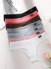 SHEIN 7pcs/Set Seamless Cheeky Panties - Multicolor - View 1