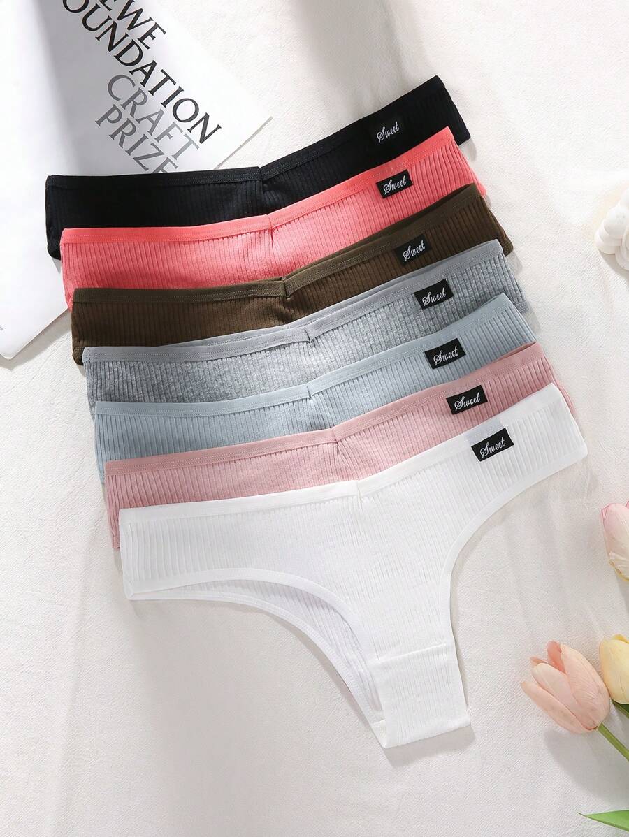 SHEIN 7pcs/Set Seamless Cheeky Panties - Multicolor - View 1