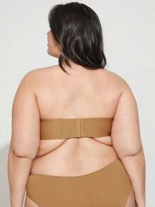 LUVLETTE Plus Lingerie 裸色无肩带隐形无缝聚拢钢圈T恤内衣外穿基本款半罩杯文胸