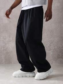 SUMWON 超宽灯笼裤高级时尚宽松日本街头风格宽松套穿长裤，松紧腰休闲秋冬裤