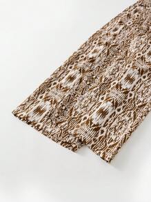 Girls' Elegant Casual 2pcs Set, Solid Pink Short Sleeve Top And Floral Print Pants, Loungewear,Summer,Travel - Multicolor - View 8