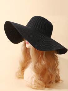 Fashion Summer Large Brim Straw Hat For Beach, Vacation And Casual