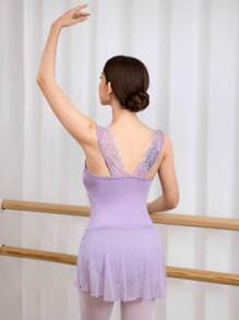 Dansine Lace Camisole Solid Color Fitted Minimalist Fashion Dance Wear For Summer Latin Dancewear  Ballet Tutus Ballroom Dance Dresses/Skirts Dancewear/Dance Costumes/Dance Dresses/Dance Skirts