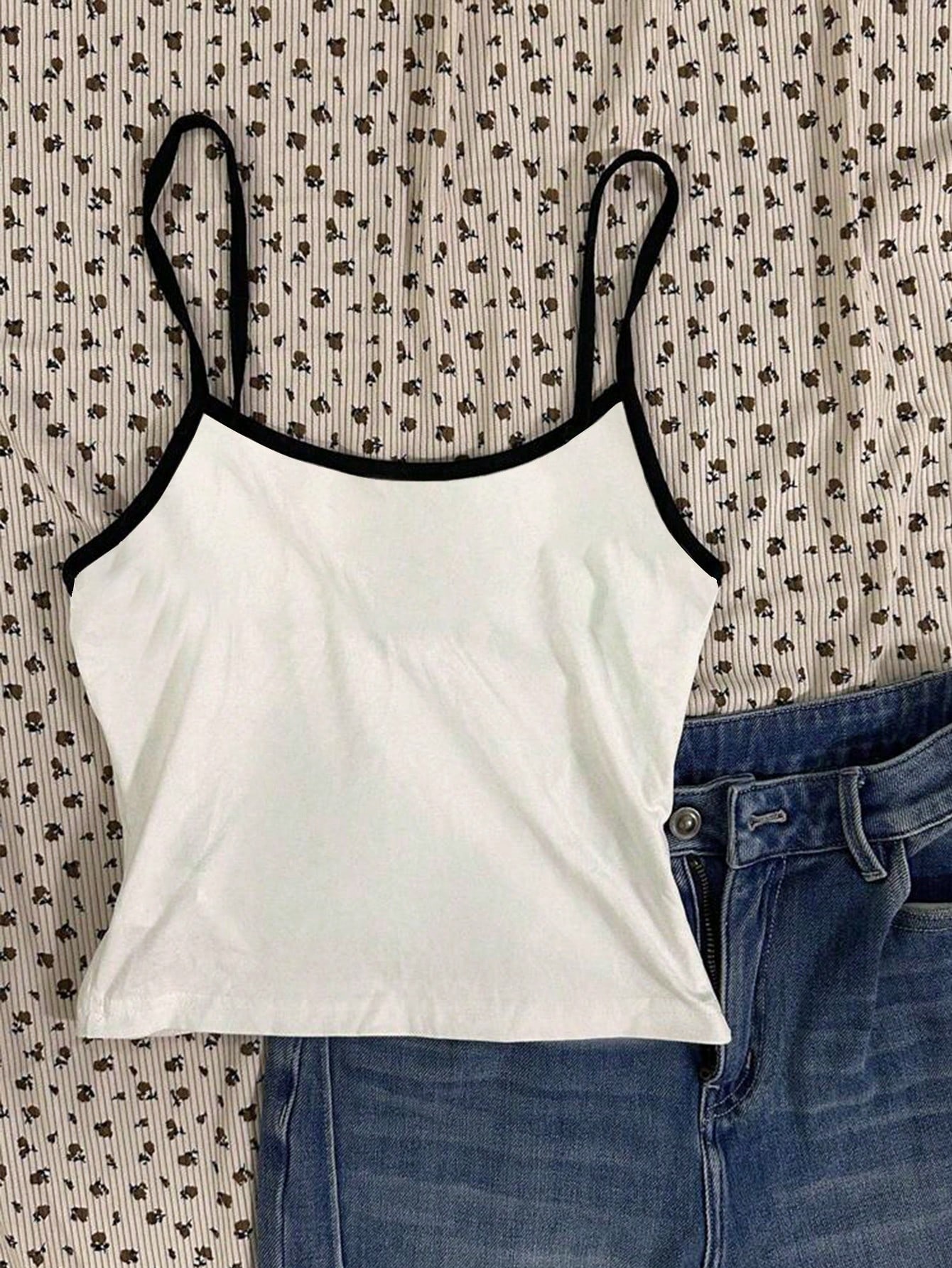 Sparklyn توب كاجوال منسوج بتناسق للمراهقين مزين بق...