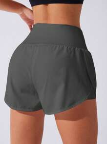 CourtClass 2pcs Plain Color Simple Sports Shorts, Fashionable For Summer Sweater Shorts - Multicolor - View 2